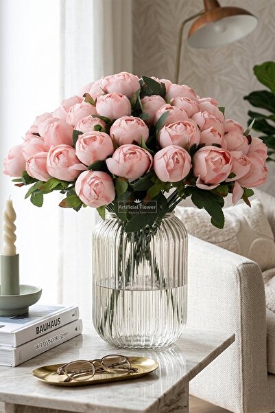 Yapay Çiçek Deposu Τεχνητό Λουλούδι 18 τεμαχίων Μπουκέτο Παιώνιας 38 εκ. Αποξ...