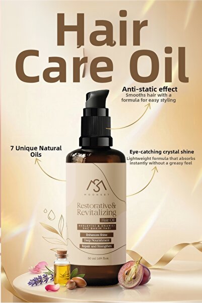 moonset Hair Care Oil – Repairing Care Oil Blend with Herbal Oils and Vitamin...