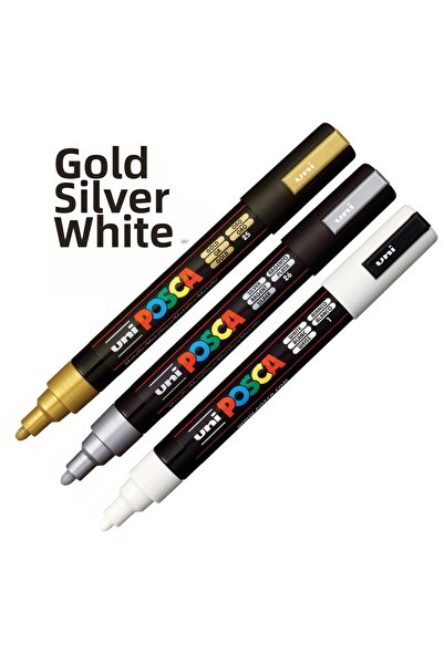 Uni مجموعة أقلام تحديد بوسكا مكونة من 3 قطع - PC-5m (1.8-2.5mm)