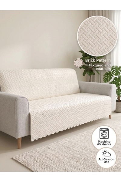 BTF HOME Αντιολισθητικό κάλυμμα καναπέ από σφουγγάρι 160x205 με σχέδιο τούβλο...