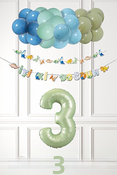 PEKSHOP Dinosaur Concept Birthday Balloon Chain Ρετρό θέμα δεινοσαύρων Μπαλόν...