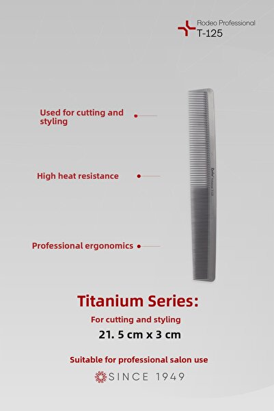 Rodeo Professional Χτένα κοπής μαλλιών από τιτάνιο T-125