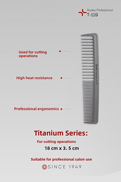 Rodeo Professional Χτένα κοπής τιτανίου T-119