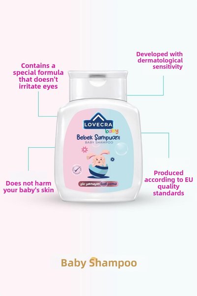 LOVECRA Baby Shampoo Gentle Cleanser Without Stinging Eyes, Paraben, Alcohol, Sles, Silicone 290 ml