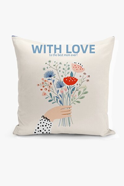 Filamente غطاء وسادة بطباعة رقمية على الوجهين - عيد الأم / يوم الأم