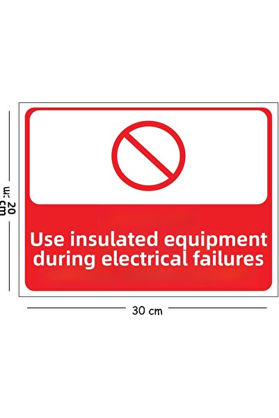 Mayeka Use Isolated Equipment in Metal Electrical Faults 20X30 cm A4 Warning ...