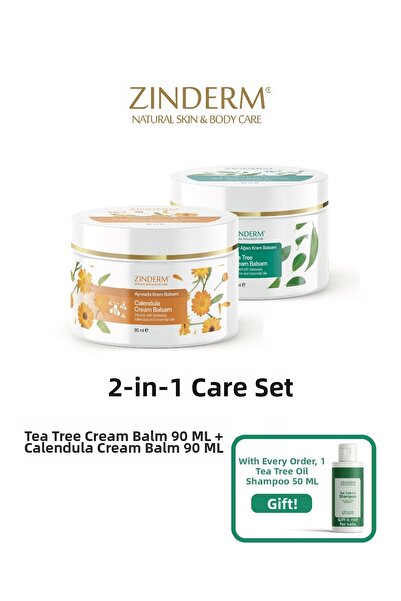 zinderm كريم زيت شجرة الشاي، بلسم (2 × 90 مل)