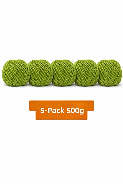 vollen yarn Jute Rope 5 Pack 100Gr 100m Wicker Rope Burlap Rope Macrame Decor...