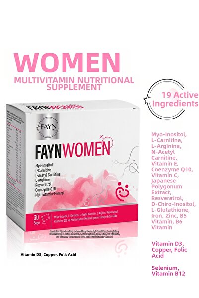 FAYNMED فيتامين مايو إينوزيتول للنساء من فاينوومين، إل-كارنيتين، ريسفيراترول،...