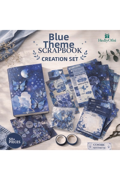 hediyeofisi مجموعة صنع سكراب بوك للمكتب - تصميم كلاسيكي، أكثر من 50 قطعة، مع ...