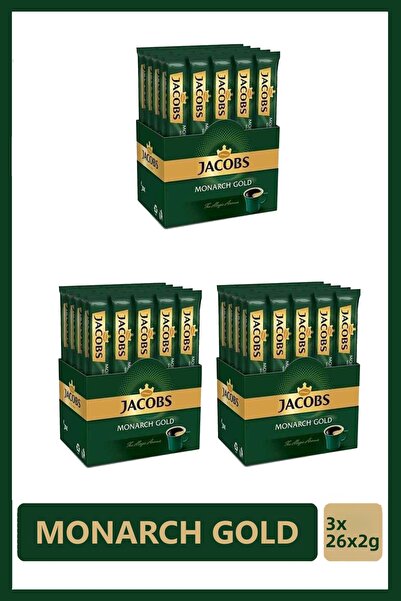 Jacobs عصا مونارك جولد 26 قطعة 2 جرام 3 صناديق (26 × 3) 78 قطعة