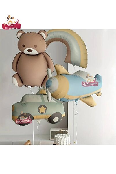 Bkmc Ρετρό Χρώμα Αρκουδάκι Ουράνιο Τόξο Αεροπλάνο Αστυνομικό Αυτοκίνητο Μπαλό...