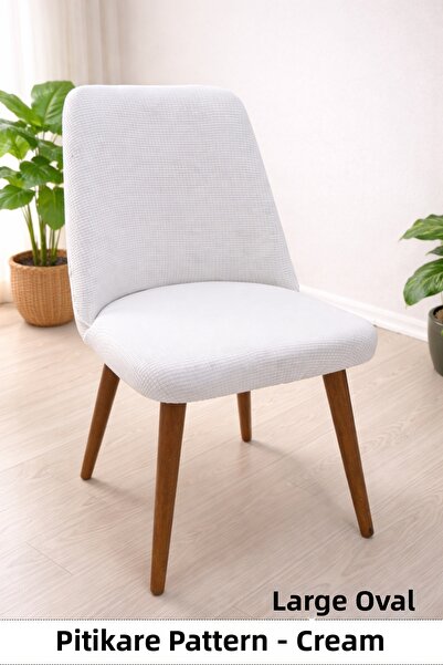 upmall غطاء كرسي بيضاوي كبير، غطاء كرسي مطبخ بيضاوي الشكل، قابل للغسل، مطاطي،...