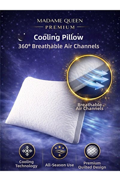 MADAME QUEEN Premium Air Conditioner Pillow – 360 °   Air-Channeled 800Gr