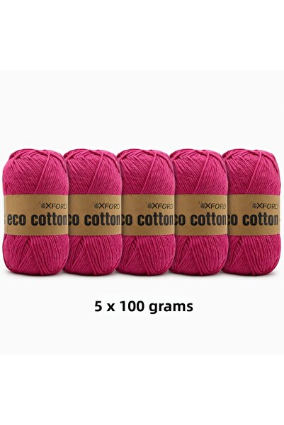 Oxford İplik 5 عبوات من القطن الصديق للبيئة - 100 جرام 200 متر خيط تريكو من ا...