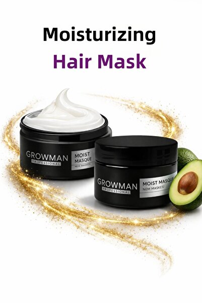 growman قناع ترطيب الشعر 400 مل - قناع مكثف لترطيب وإصلاح الشعر