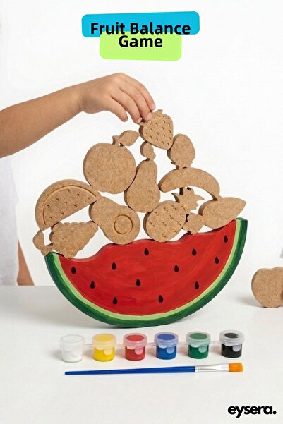 eysera Wooden Fruit Balance Game – Children's Painting Activity & Hobby Toy, ...