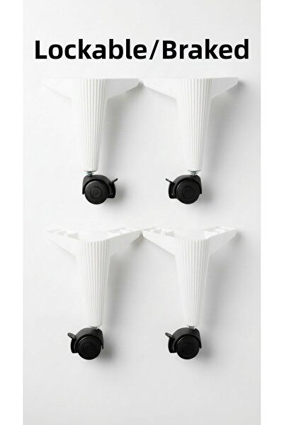 elbse قاعدة طاولة جانبية بعجلات مع فرامل قابلة للقفل، قاعدة طاولة جانبية ذكية...