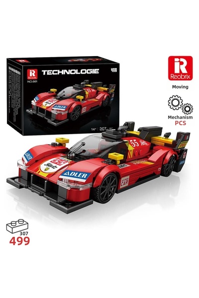 REOBRIX مجموعة مكعبات بناء سيارة فيراري 499P الرياضية من تكنيك 661 - 307 قطعة
