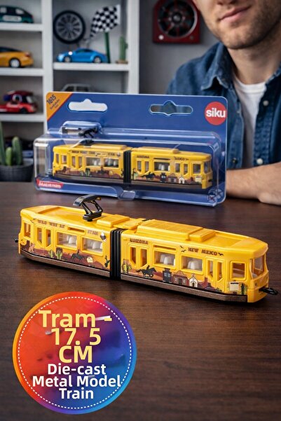 TOYFEST Siku 1615 Tram Metal Toy Tramway Yellow City Train Car Collectible Gi...