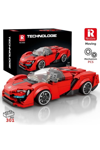 REOBRIX Creator 803 Lykan Sports Car Creative Building Block Set Building Blo...
