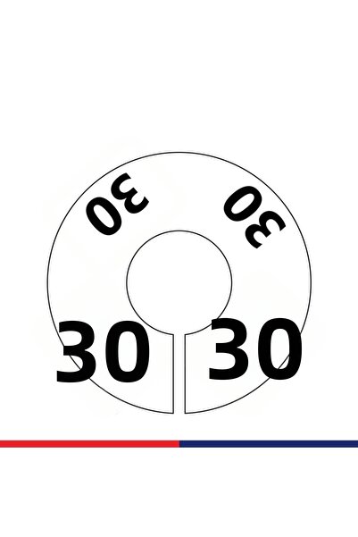 JokeyAmbalaj Back/Front Printed Warehouse-Stock Size Marker (30)