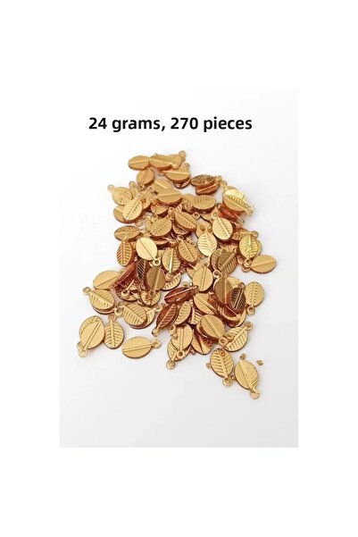 Royaleks أويا فستان سهرة قلادة سوار شبكي معدني بلاستيك ترتر ذهبي اللون 24 جرا...