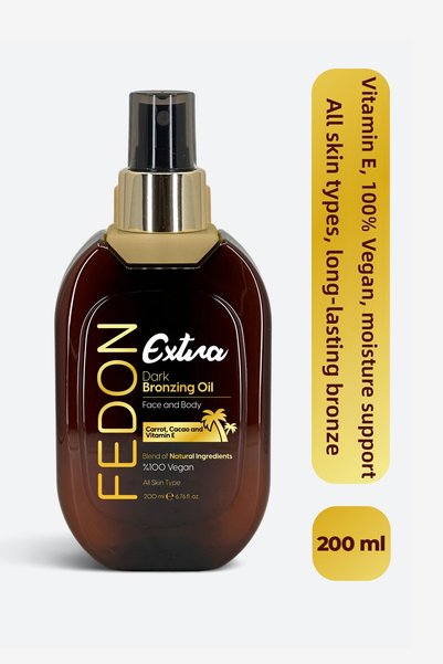 fedon 200 ml Extra Dark - Dark Bronzing Oil with Vitamin E and Cocoa