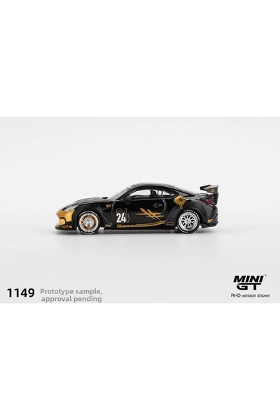 mini gt 1/64 تويوتا GR86 LB-Nation أسود/ذهبي MGT01149