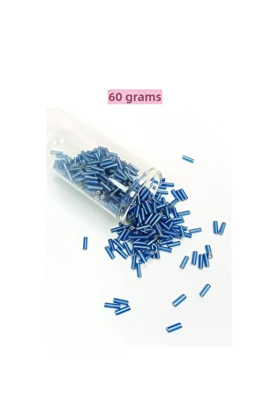Royaleks خرز قطع أنابيب طويلة قطر 2 ملم طول 10 ملم - 60 جرام - أزرق