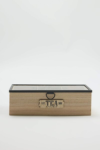 TRENDYOLMİLLA HOME صندوق تخزين الشاي بثلاثة أقسام 24x10x7 سم TPHSS26MDZ00001