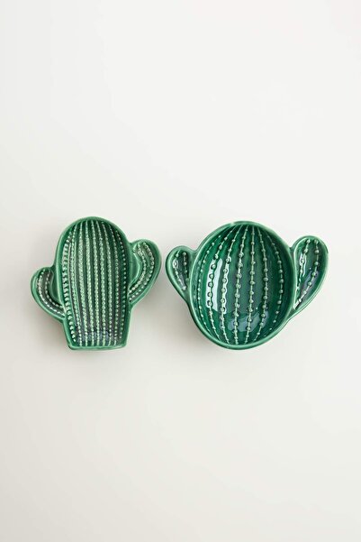 TRENDYOLMİLLA HOME Set of 2 Cactus Shaped Plates 14cm Tphss26Tbk00038