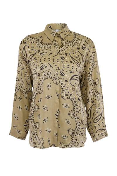 Trendyol Modest Ölgrünes, übergroßes, schlicht gewebtes Hijab-Hemd aus Terryc...