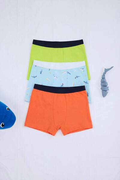 TRENDYOLKIDS Multicolored 3-Pack Boys' Boxers