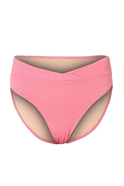 Trendyol Kollektion Rosa strukturierter Bikini-Unterteil mit normaler Taille ...
