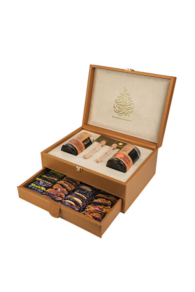 Al Malaky Royal علبة رمضان الذهبية جلد ذات الدرج - سدر إماراتي نقي 250 غرام و...