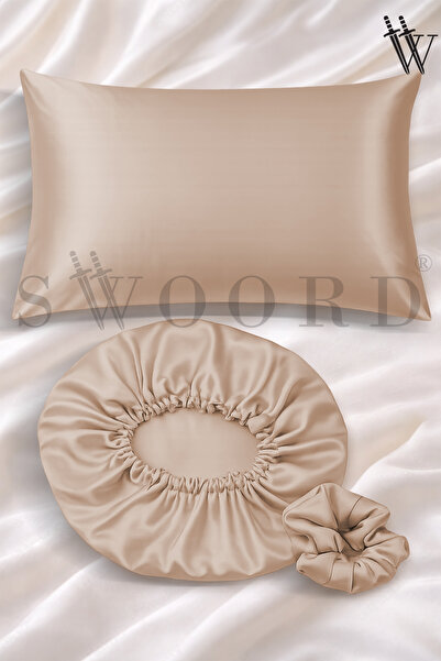 Baliva İpek Saten Yastık Kılıfı,Toka ve Saten Bone