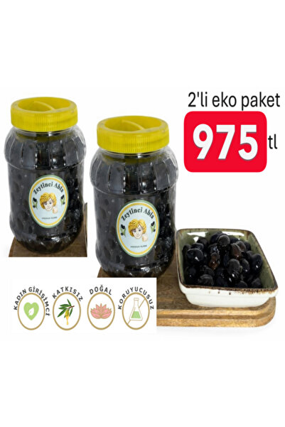 Zeytinci Abla Siyah Zeytin Doğal Çevirme Yağlı Sele Tuzsuz - Az Tuzlu (Yeni S...