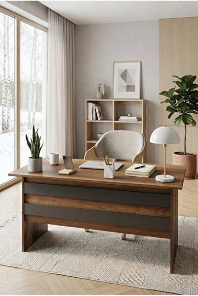 Robin Home Verona A Ofis Çalışma Masası Barok- Gri