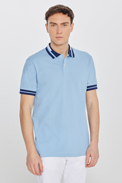 AC&Co / Altınyıldız Classics Ανδρικό μπλουζάκι με γιακά πόλο 100% βαμβακερό, ...