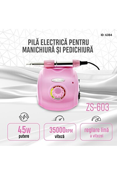GIRLS CORNER Freza electrica 45000 rotații 65W, ZS-603, pink
