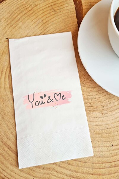 PEKSHOP Valentine's Day Presentation Napkin with the Text You&Me, Talking Pap...