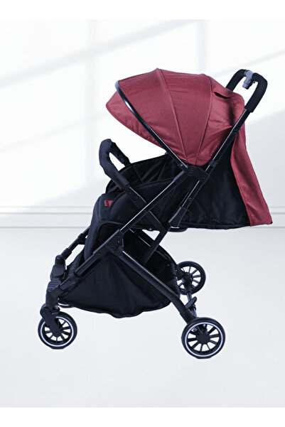 Genaric عربة أطفال قابلة للطي وخفيفة الوزن مع مظلة وسلة تخزين - اللون الأحمر 621