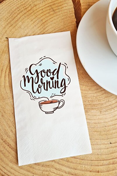 PEKSHOP Presentation Napkin Paper Napkin with Good Morning Written