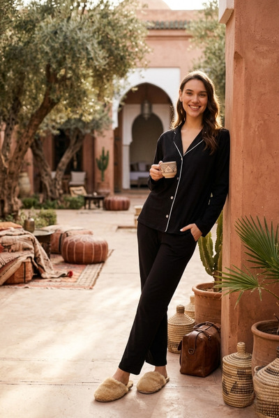 Miespiga Дамски комплект пижама с риза и панталон