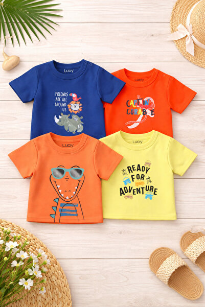 luay Unisex Cotton T-Shirt: Cute and Comfy Everyday Wear (Pack of 4)