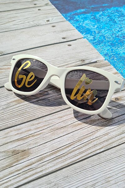 PEKSHOP نظارات العروس المكتوبة برقائق الذهب المطبوعة لالتقاط الصور