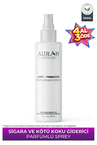 AURAN Sigara ve Kötü Koku Giderici, Hava Ferahlatıcı Anti-Tobacco Sprey 100ml