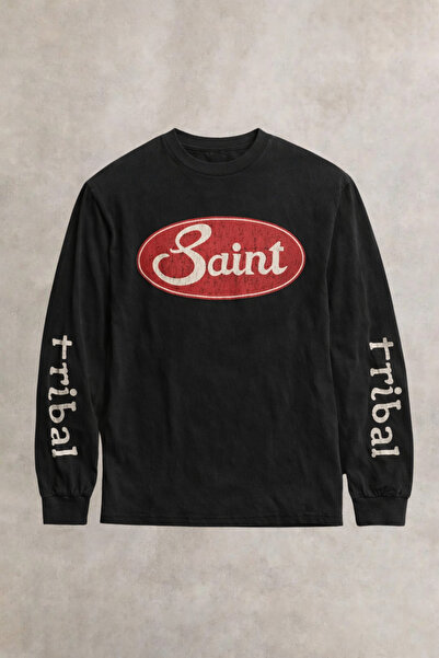 Overdrive " Saint Raging Tribal " Vintage Long Sleeve T-shirt