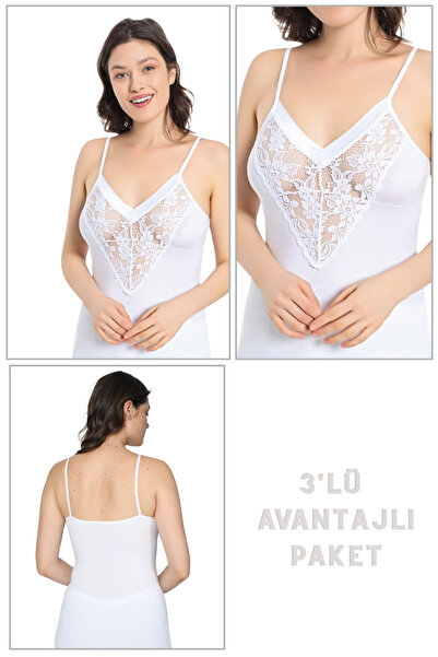 Cotpark Жіночий комплект економ-класу з 3 предметів - базова бавовняна біла м...